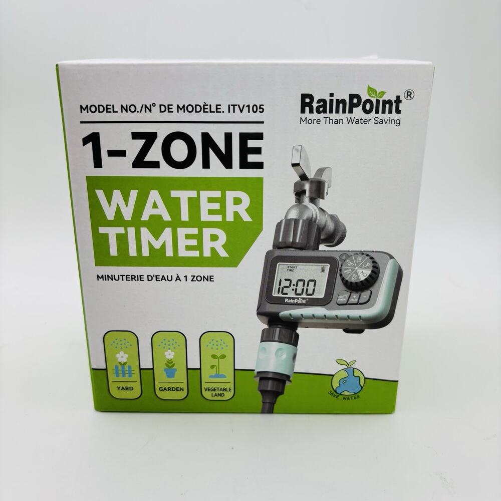 RAINPOINT Sprinkler Timer, Programmable Water Timer for Garden Hose, Outdoors